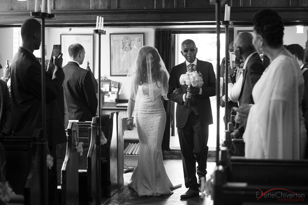 Bride and father 