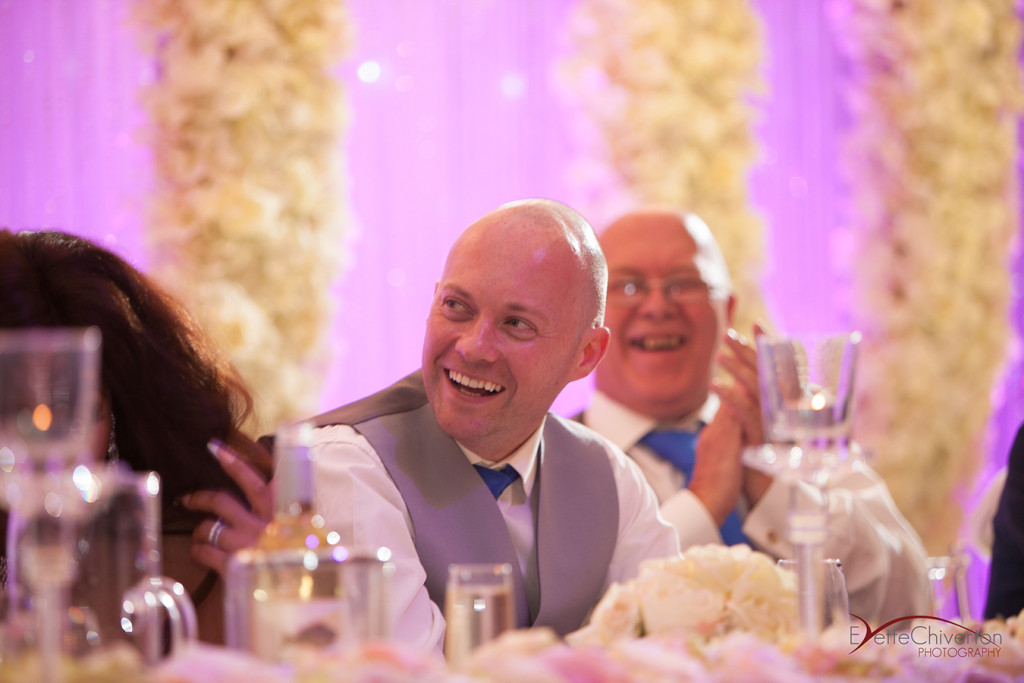 Groom at the top table 